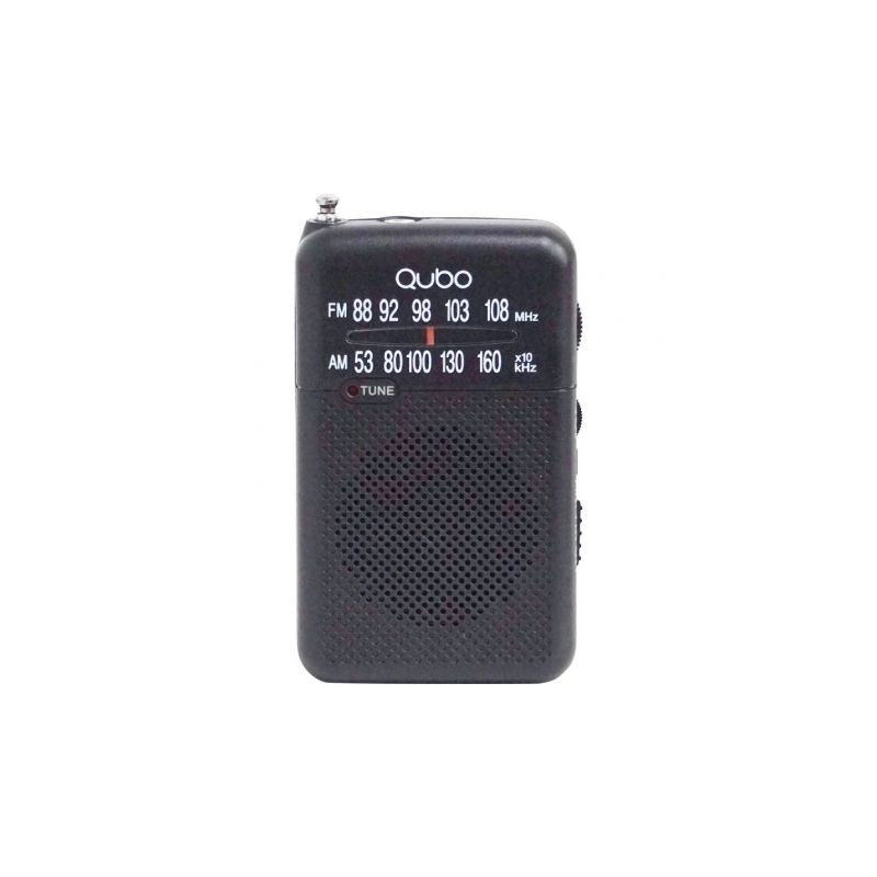 Radio Portátil Qubo R-S1/ con Cable/ a Pilas/ Negra | APLIUM