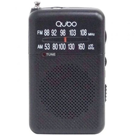 Radio Portátil Qubo R-S1/ con Cable/ a Pilas/ Negra | APLIUM
