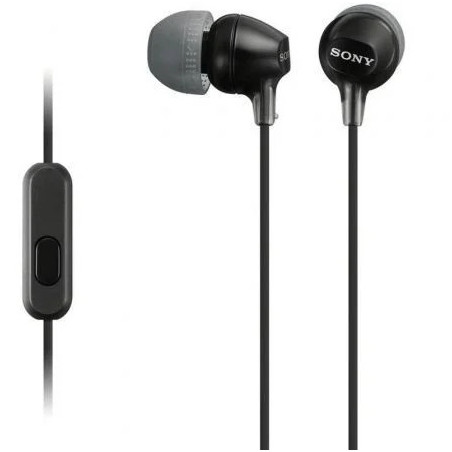 Auriculares Intrauditivos Sony MDR-EX15AP/ con Micrófono/ Jack 3.5/ Ne
