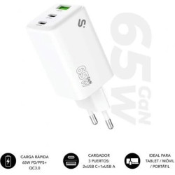 Subblim Cargador Gan 65W Charger USB C+C+A | APLIUM
