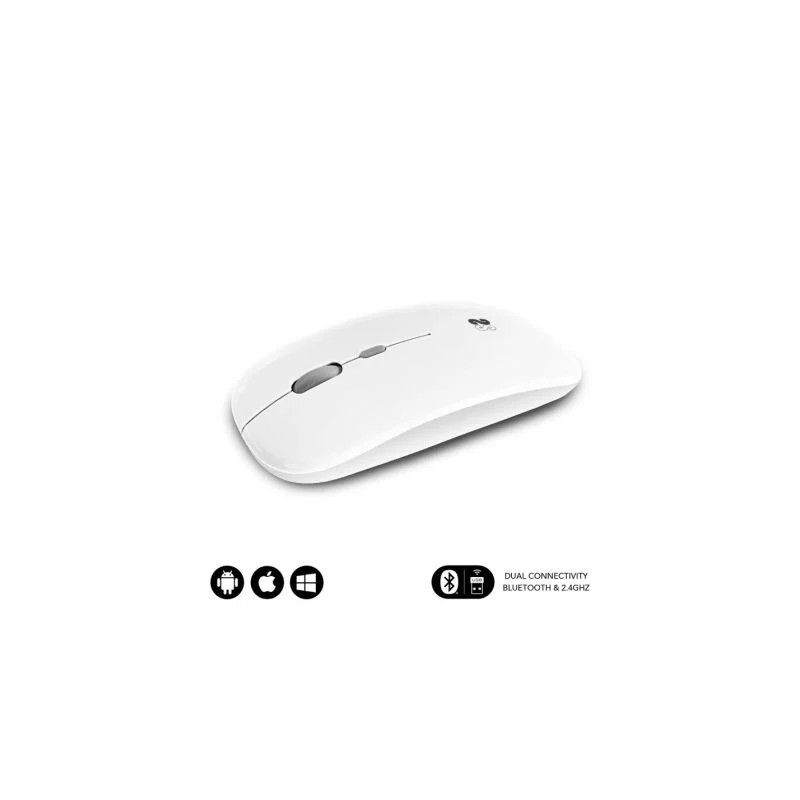 Ratón Inalámbrico Subblim Dual Flat/ Batería recargable/ Hasta 1600 DP