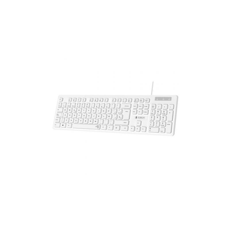 Teclado Subblim Business Slim Silencioso/ Blanco | APLIUM