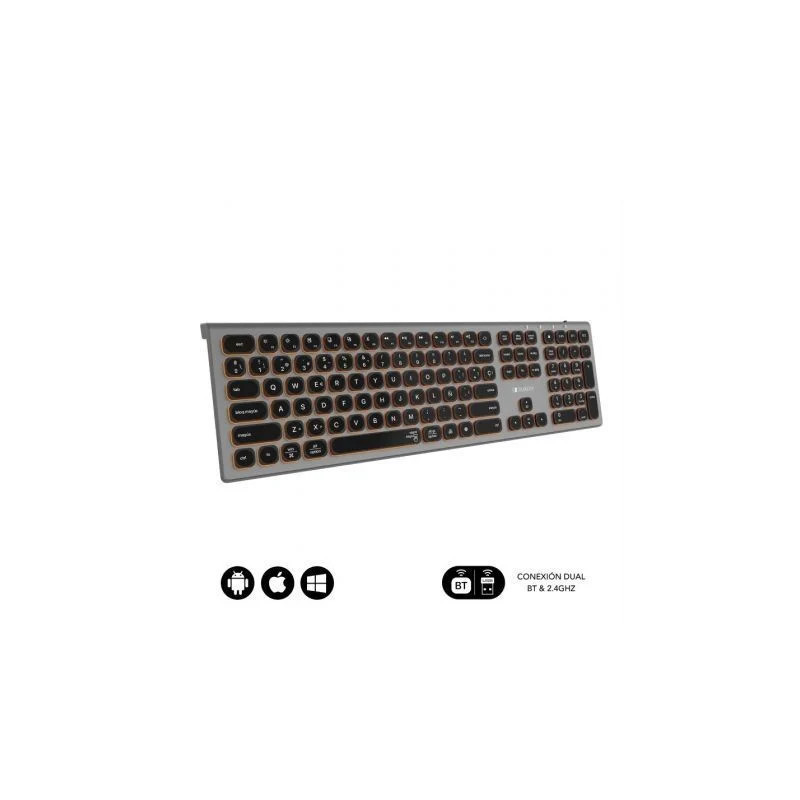 Teclado Inalámbrico Subblim Master/ Gris y Negro | APLIUM