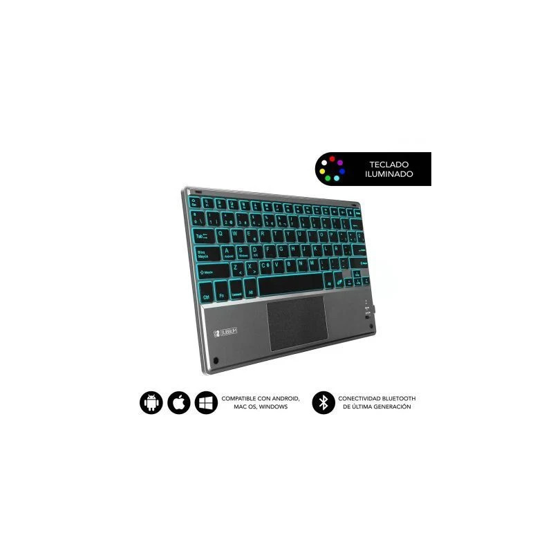 Teclado Compacto Inalámbrico Subblim Touchpad Smart Blacklit | APLIUM