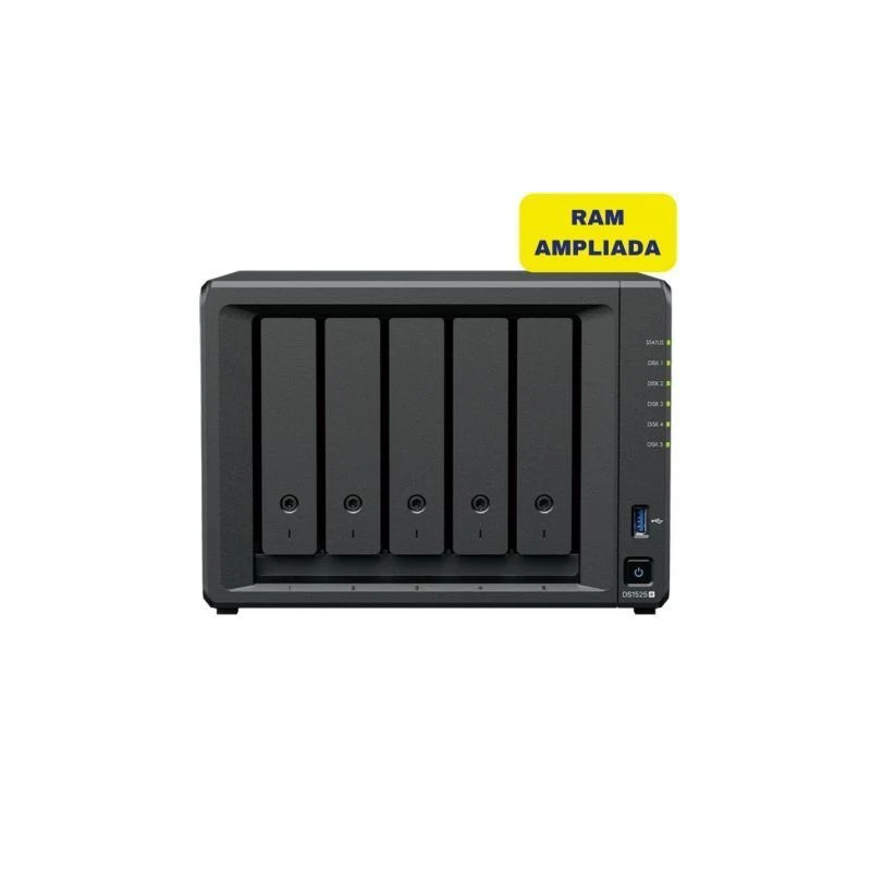 NAS Synology Diskstation DS1525+/ 5 Bahías 3.5"- 2.5"/ 32GB DDR4/ Form