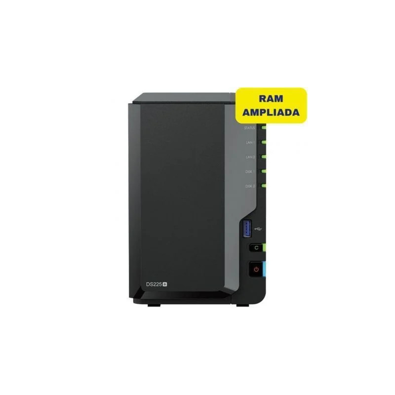 NAS Synology Diskstation DS225+/ 2 Bahías 3.5"- 2.5"/ 6GB DDR4/ Format