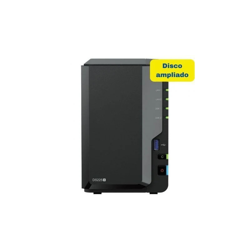 NAS Synology Diskstation DS225+/ 2 Bahías 3.5"- 2.5"/ 2GB DDR4/ 8TB/ F
