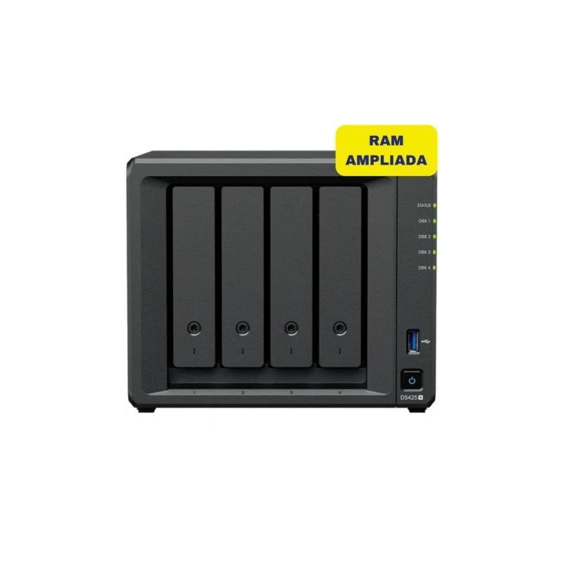 NAS Synology Diskstation DS425+/ 4 Bahías 3.5"- 2.5"/ 6GB DDR4/ Format
