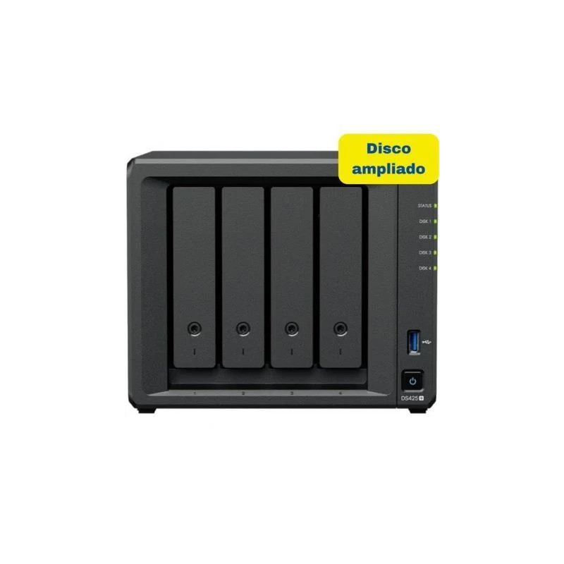 NAS Synology Diskstation DS425+/ 4 Bahías 3.5"- 2.5"/ 2GB DDR4/ 8TB/ F