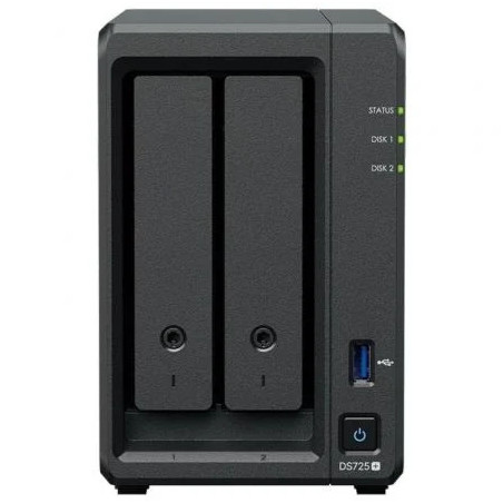 NAS Synology Diskstation DS725+/ 2 Bahías 3.5"- 2.5"/ 8GB DDR4/ Format