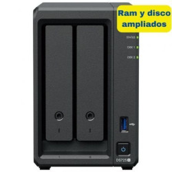 NAS Synology Diskstation DS725+/ 2 Bahías 3.5"- 2.5"/ 8GB DDR4/ 8TB/ F