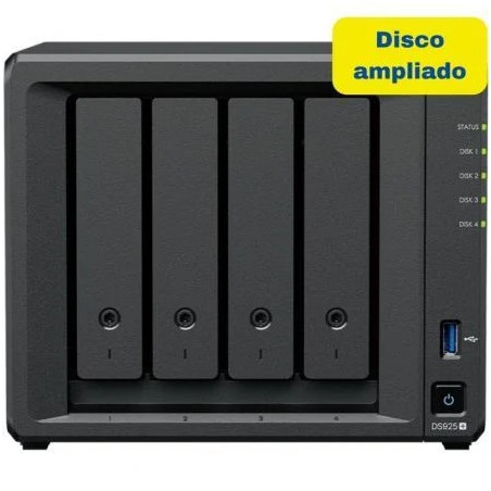 NAS Synology Diskstation DS925+/ 4 Bahías 3.5"- 2.5"/ 4GB DDR4/ 16TB/