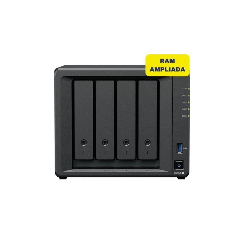 NAS Synology Diskstation DS925+/ 4 Bahías 3.5"- 2.5"/ 32GB DDR4/ Forma