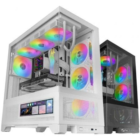 Caja Gaming Semitorre Mars Gaming MC-LCDX/ Blanca