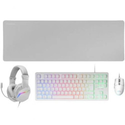 Pack Gaming Mars Gaming MCP-RGB3W/ Teclado RGB + Ratón Óptico + Alfomb