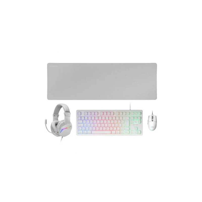 Pack Gaming Mars Gaming MCP-RGB3W/ Teclado RGB + Ratón Óptico + Alfomb