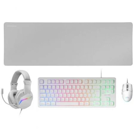 Pack Gaming Mars Gaming MCP-RGB3W/ Teclado RGB + Ratón Óptico + Alfomb