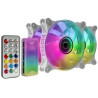 Pack 3 Ventiladores Mars Gaming MF-3DKITW/ 12cm + HUB + Mando a Distan