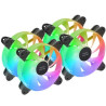 Pack 4 Ventiladores Mars Gaming MF-4A/ 12cm/ ARGB/ Negro