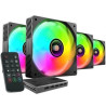 Pack 4 Ventiladores Mars Gaming MF-SI4KIT/ 12cm + HUB + Mando a Distan