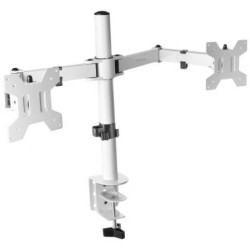 Soporte de Mesa para 2 Monitores Mars Gaming MARM2/ Giratorio/ Inclina