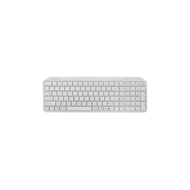 Teclado Compacto Inalámbrico Mars Gaming MK-SILENKEYS/ Blanc | APLIUM