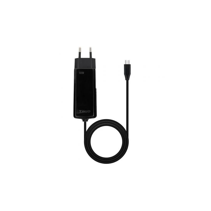 TooQ Cargador de portátil GAN USB-C PD 100W, Negro | APLIUM