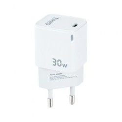 Cargador de Pared GaN TooQ TQWC-GANPD30WT/ 1xUSB Tipo-C/ 30W | APLIUM