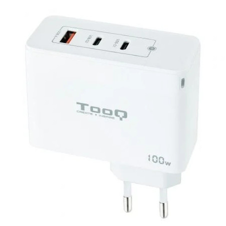 Cargador de Pared GaN TooQ TQWC-GANQC2PD100W/ 2xUSB Tipo-C/ | APLIUM