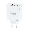 Cargador de Pared GaN TooQ TQWC-GANQC2PD65WT/ 2xUSB Tipo-C/ | APLIUM