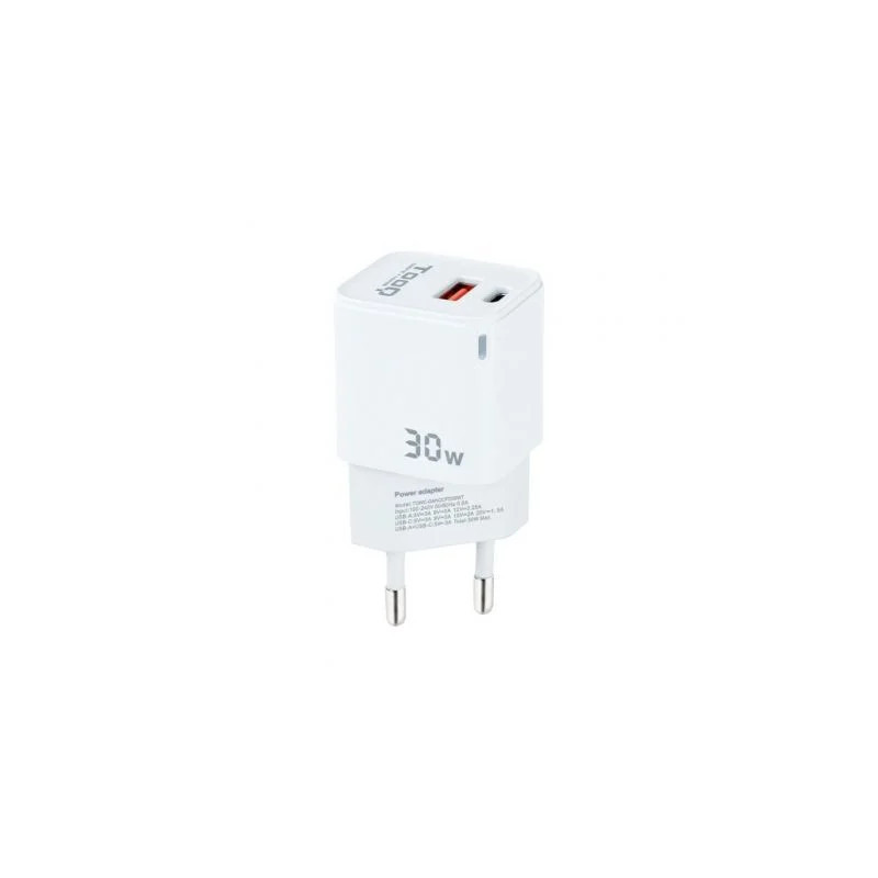 Cargador de Pared GaN TooQ TQWC-GANQCPD30WT/ 1xUSB Tipo-C/ 1 | APLIUM
