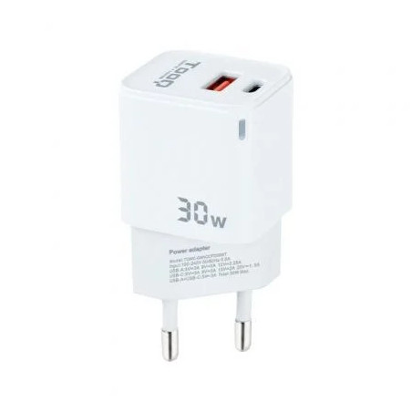 Cargador de Pared GaN TooQ TQWC-GANQCPD30WT/ 1xUSB Tipo-C/ 1 | APLIUM