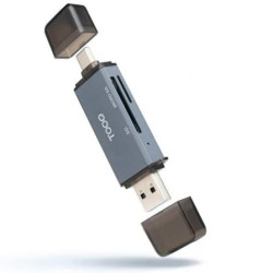 Lector de Tarjetas Externo TooQ TQR-3001G/ USB 3.0 y USB Tip | APLIUM