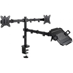 Soporte de Mesa para 2 Monitores y 1 Portátil TooQ DB1202TN- | APLIUM