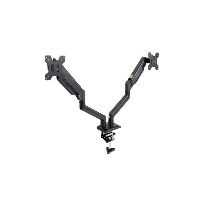 Soporte de Mesa para 2 Monitores TooQ DB1434TNR-B/ Giratorio/ Inclinab