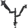 Soporte de Mesa para 2 Monitores TooQ DB1533TNR-B/ Giratorio/ Inclinab