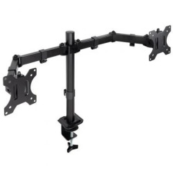 Soporte de Mesa para 2 Monitores TooQ DB1802TN-B/ Giratorio/ Inclinabl