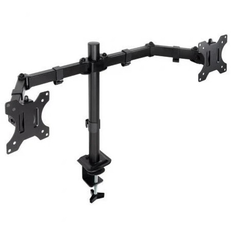 Soporte de Mesa para 2 Monitores TooQ DB1802TN-B/ Giratorio/ Inclinabl