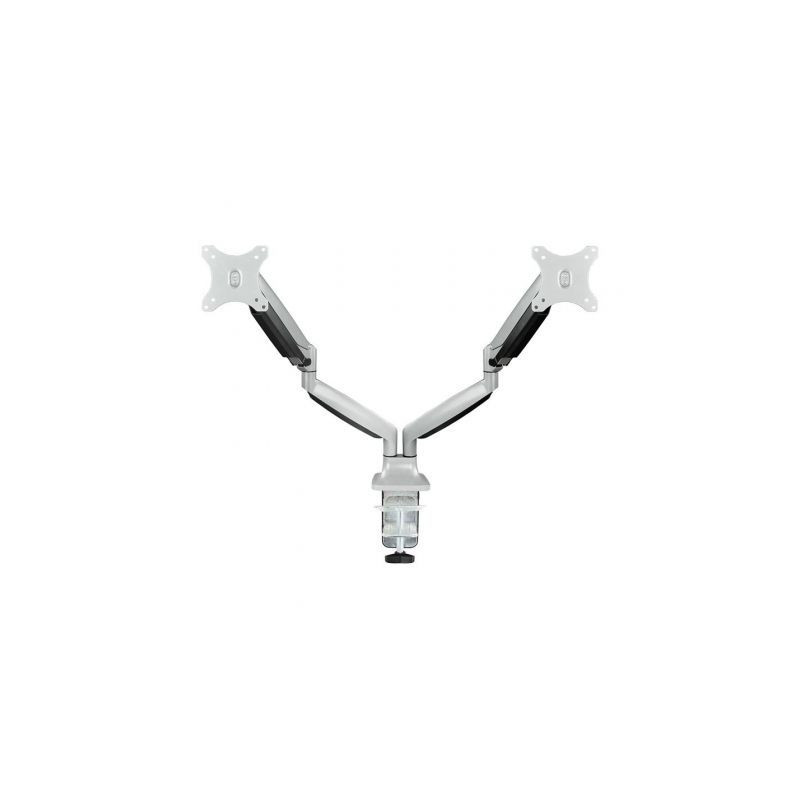 Soporte de Mesa para 2 Monitores TooQ DB3132TNR-S/ Giratorio/ Inclinab