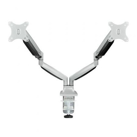 Soporte de Mesa para 2 Monitores TooQ DB3132TNR-S/ Giratorio/ Inclinab