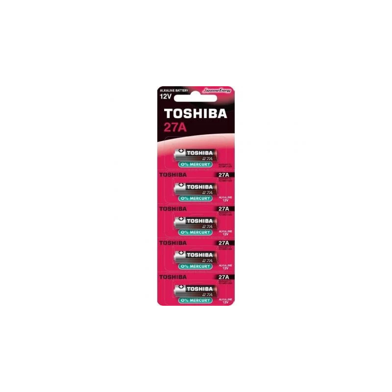 Pack de 5 Pilas 12V Toshiba 27A/ 12V/ Alcalinas
