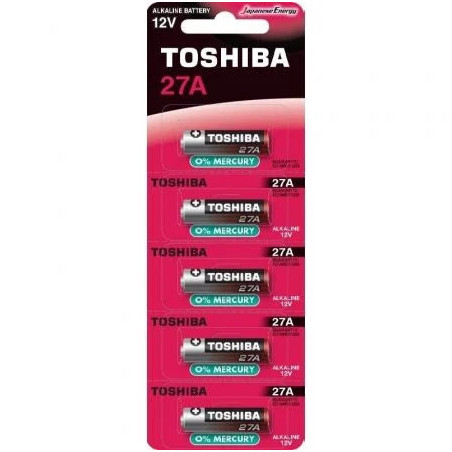 Pack de 5 Pilas 12V Toshiba 27A/ 12V/ Alcalinas