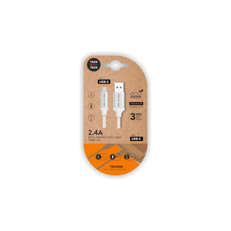 Cable USB 2.0 Tech One Tech TEC2006/ USB Tipo-C Macho - USB Macho/ 480
