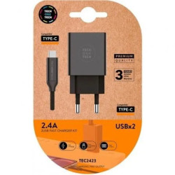 Cargador de Pared Tech One Tech TEC2423/ 2xUSB + Cable USB T | APLIUM