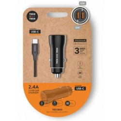 Cargador de Coche Tech One Tech TEC2803/ 2xUSB + Cable USB T | APLIUM