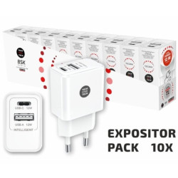 Pack 10 Cargadores de Pared Tech One Tech Basik TEC2954/ 1xU | APLIUM