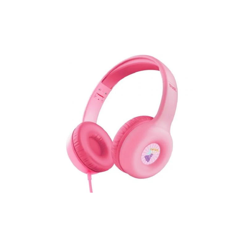 Auriculares Infantiles Trust Nouna Kids/ con Micrófono/ Rosas