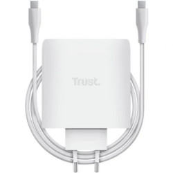 Cargador de Pared GaN Trust Maxo 100W/ 2xUSB Tipo-C/ Incluye Cable USB