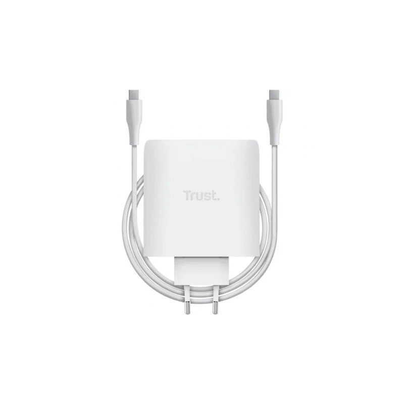 Cargador de Pared GaN Trust Maxo 100W/ 2xUSB Tipo-C/ Incluye Cable USB