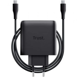 Cargador de Pared GaN Trust Maxo 65W/ 1xUSB Tipo-C/ Incluye Cable USB